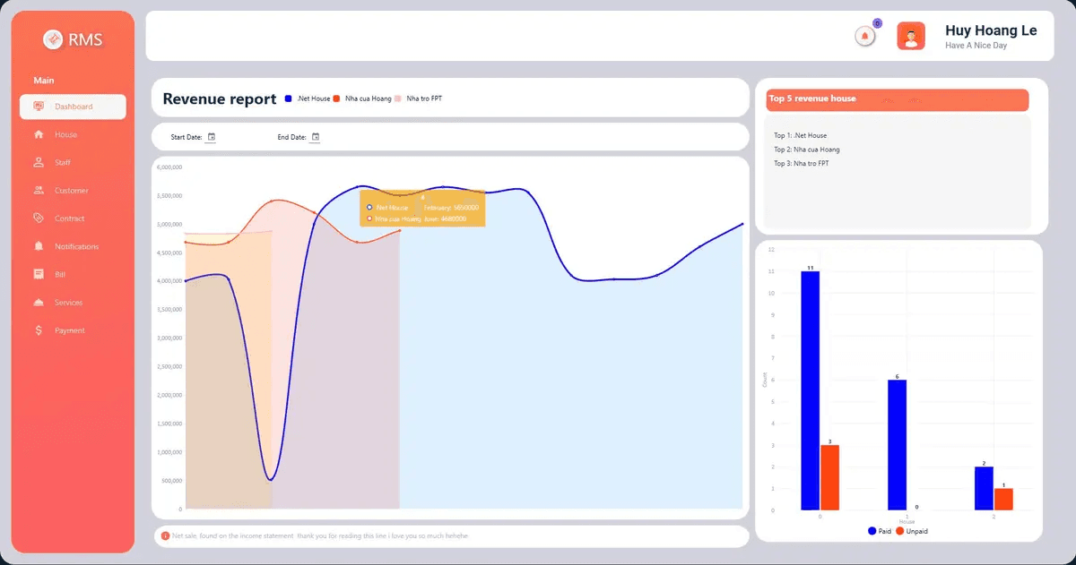 Room Management System (WPF)